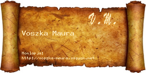 Voszka Maura névjegykártya